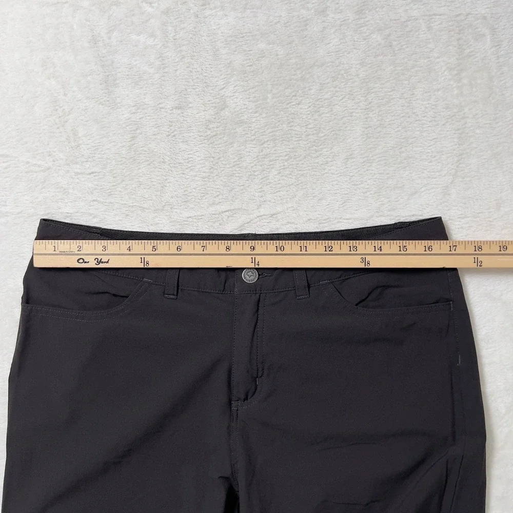 Patagonia Skyline Traveler Pants Women Sz 12 Black Ankle Zip Hiking Outdoor